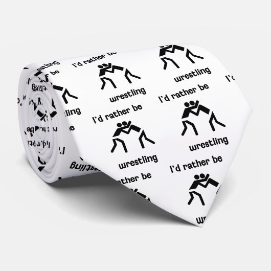 Ik zou liever worstelen stropdas (Opgerold)