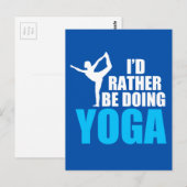 Ik zou liever Yoga doen Briefkaart (Voorkant / Achterkant)