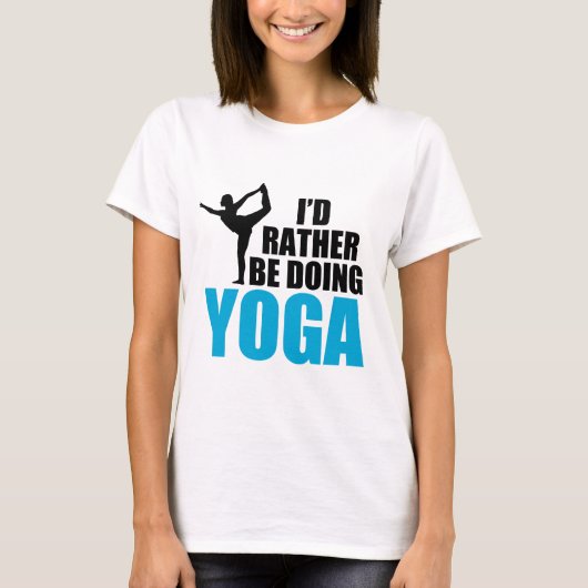 Ik zou liever Yoga doen T-shirt (Voorkant)
