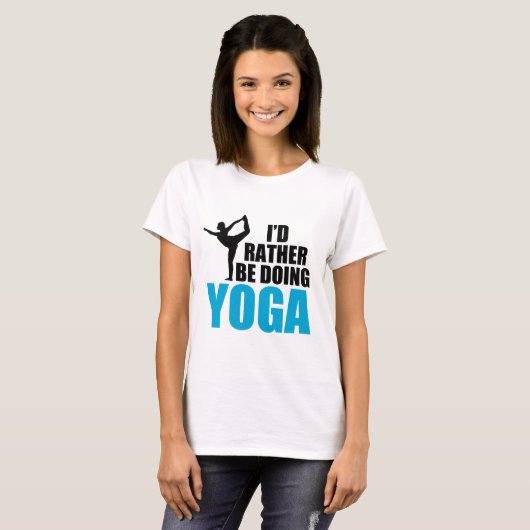 Ik zou liever Yoga doen T-shirt (Voorkant volledig)