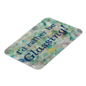 Ik zou liever zeeen strand glanzen magneet (Linkerzijde)