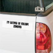 Ik zou liever zombies bumper sticker doden (Op Truck)