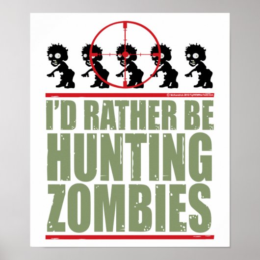 Ik zou liever Zombies jagen. Poster (Voorkant)