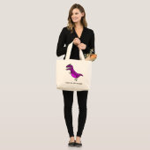 Ik zou mezelf geen dinosaurus noemen" grappige slo grote tote bag (Voorkant (model))