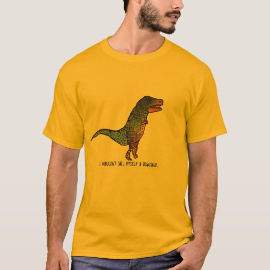 Ik zou mezelf geen grappige slogan voor dinosaurus t-shirt (Voorkant)
