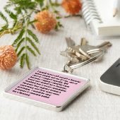 Ik zou mezelf nooit een feministe noemen... sleutelhanger (Zijkant)