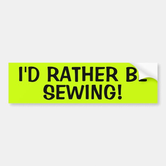 IK ZOU NOG EENS ZWEMEN. BUMPERSTICKER (Voorkant)