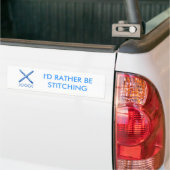 IK ZOU NOG STEEDS STITCHEREN BUMPERSTICKER (Op Truck)