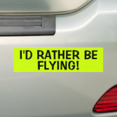 IK ZOU NOG VLIEGEN. BUMPERSTICKER (Op auto)