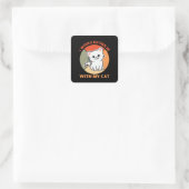 IK ZOU NOGMAALS BIJ MIJN KAT ZIJN VIERKANTE STICKER (Tas)