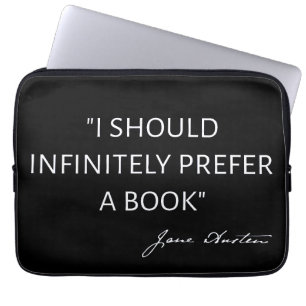 Ik Zou Oneindig De Voorkeur Geven Aan Een Boek I - Laptop Sleeve