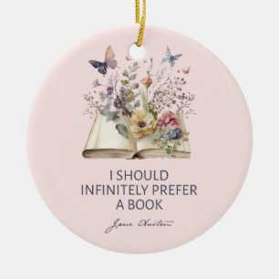 Ik Zou Oneindig de Voorkeur Geven aan een Boek II Keramisch Ornament