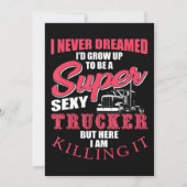 Ik zou opgroeien tot een trucker-geschenk voor tru feestdagenkaart (Voorkant)