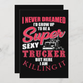 Ik zou opgroeien tot een trucker-geschenk voor tru feestdagenkaart (Voorkant / Achterkant)