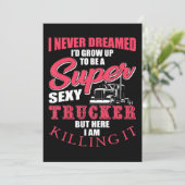 Ik zou opgroeien tot een trucker-geschenk voor tru feestdagenkaart (Staand voorkant)
