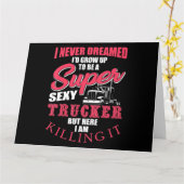 Ik zou opgroeien tot een trucker-geschenk voor tru kaart (Gele Bloem)