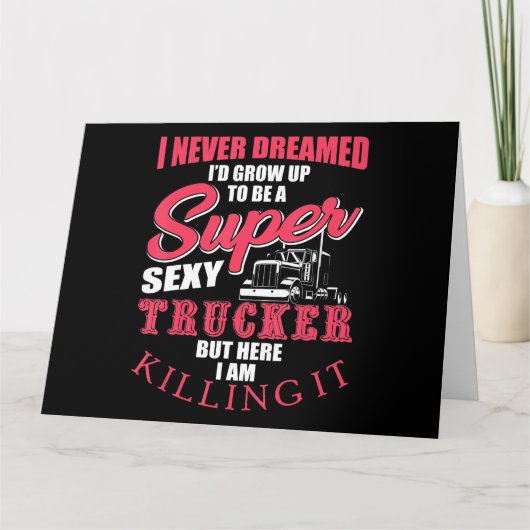Ik zou opgroeien tot een trucker-geschenk voor tru kaart (Voorkant)