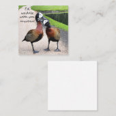 Ik zou overal met je waggelen notitiekaartje (Voorkant / Achterkant)