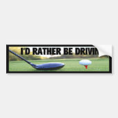 IK ZOU RADER RIJDEN - Golf Bumpersticker (Voorkant)
