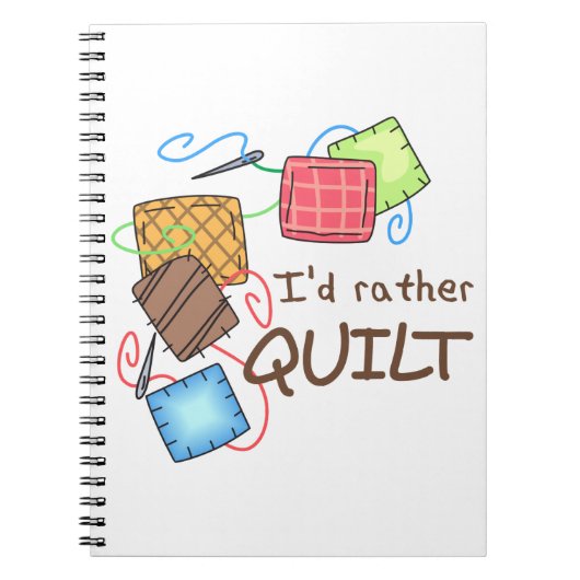 Ik zou Rather Quilt Notitieboek (Voorkant)