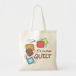 Ik zou Rather Quilt Tote Bag