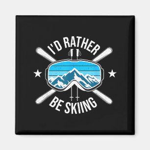 Ik zou skien - ski wintersport freestyle skiër magneet