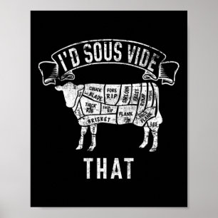Ik zou Sous Vide die vleesliefhebber Cutter Slaght Poster