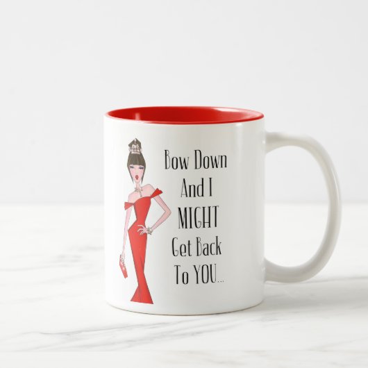 Ik zou terug naar je kunnen gaan... Tweetone C Tweekleurige Koffiemok (Rechts)