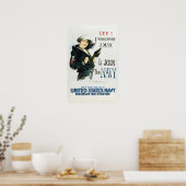 IK ZOU TOETREDEN ZIJN MET DE NVY Howard Chandler U Poster (Keuken)