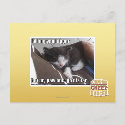 Ik zou u groter koesteren briefkaart (Voorkant)