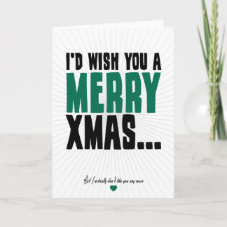 Ik zou u Vrolijke Kerstmis wensen Feestdagen Kaart
