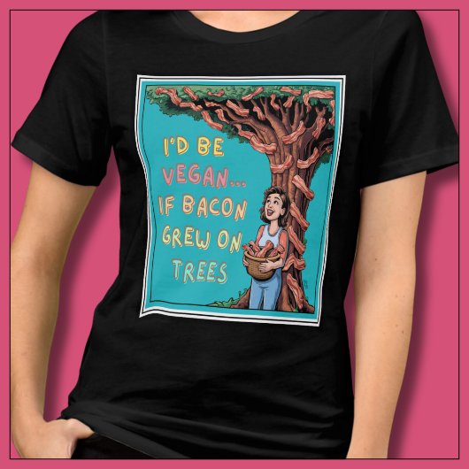Ik zou veganist zijn als spek op bomen groeide Tri-Blend shirt