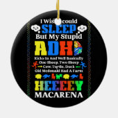 Ik zou willen dat ik kon slapen, maar m'n stommeri keramisch ornament (Achterkant)