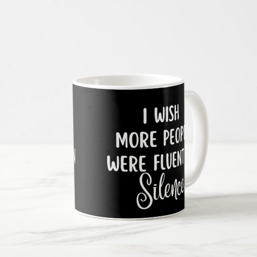 Ik zou willen dat meer mensen in stilte vlogen war koffiemok (Voorkant rechts)