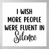 Ik zou willen dat meer mensen in stilte vlogen war poster (Voorkant)