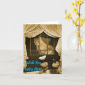 Ik zou willen dat u hier~Cat in het venster was Kaart (Gele Bloem)