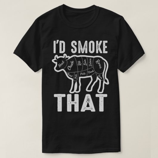 Ik zou willen roken dat Barbeque Gifts T-shirt (Design voorkant)