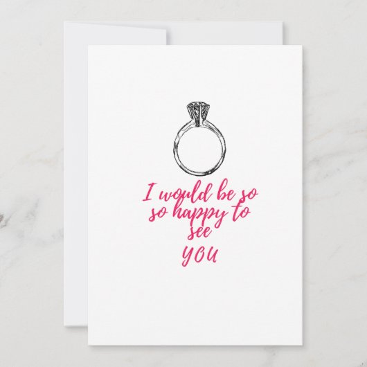 Ik zou zo blij zijn om je te zien kaart (Voorkant)