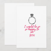 Ik zou zo blij zijn om je te zien kaart (Voorkant / Achterkant)
