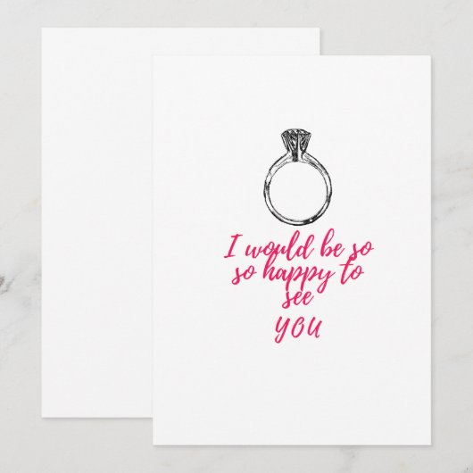 Ik zou zo blij zijn om je te zien kaart (Voorkant / Achterkant)
