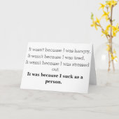 Ik zuig als Kaart van de Verontschuldiging van de (Gele Bloem)