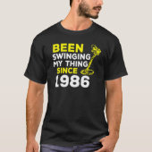 Ik zwaaide mijn ding sinds 1986, de metaaldetector t-shirt (Voorkant)