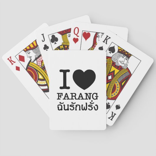 Ik Zwarte Hart (Liefde) Farang Speelkaarten (Achterkant)