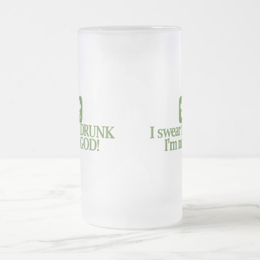 Ik zweem om te Drink dat ik niet God ben Matglas Bierpul (Center)