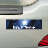 Ik zweep bij de maan bumpersticker (Op auto)