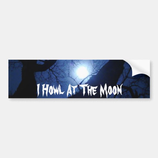 Ik zweep bij de maan bumpersticker (Voorkant)