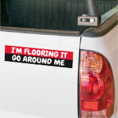 Ik zweep het, ga om me heen bumpersticker (Op Truck)