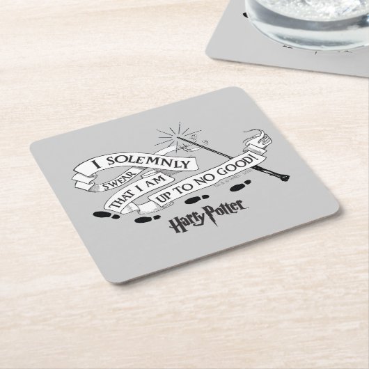 Ik zweer alleen dat ik niet goed ben. kartonnen onderzetters (Schuin)