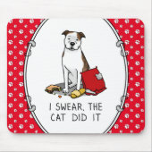 Ik zweer dat de kat de bull heeft gescheurd (lt br muismat (Voorkant)