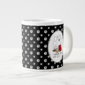 Ik zweer dat de kat het Samoyed Dog Messy Funny Grote Koffiekop (Voorkant rechts)
